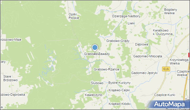 mapa Grabowo-Skorupki, Grabowo-Skorupki na mapie Targeo